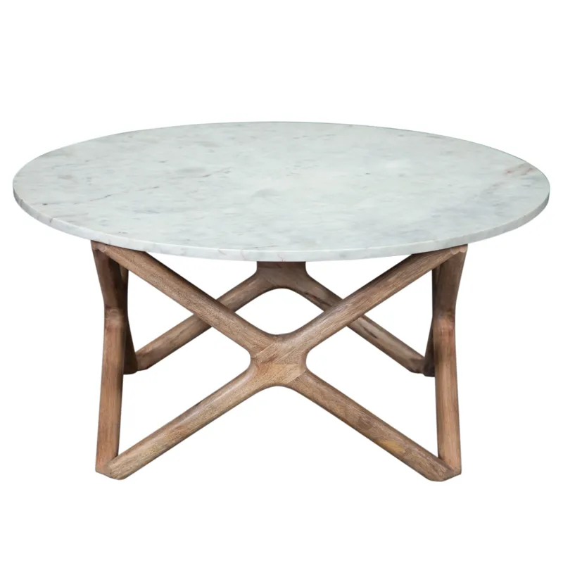 Wyman Banswara White Marble Top Cocktail