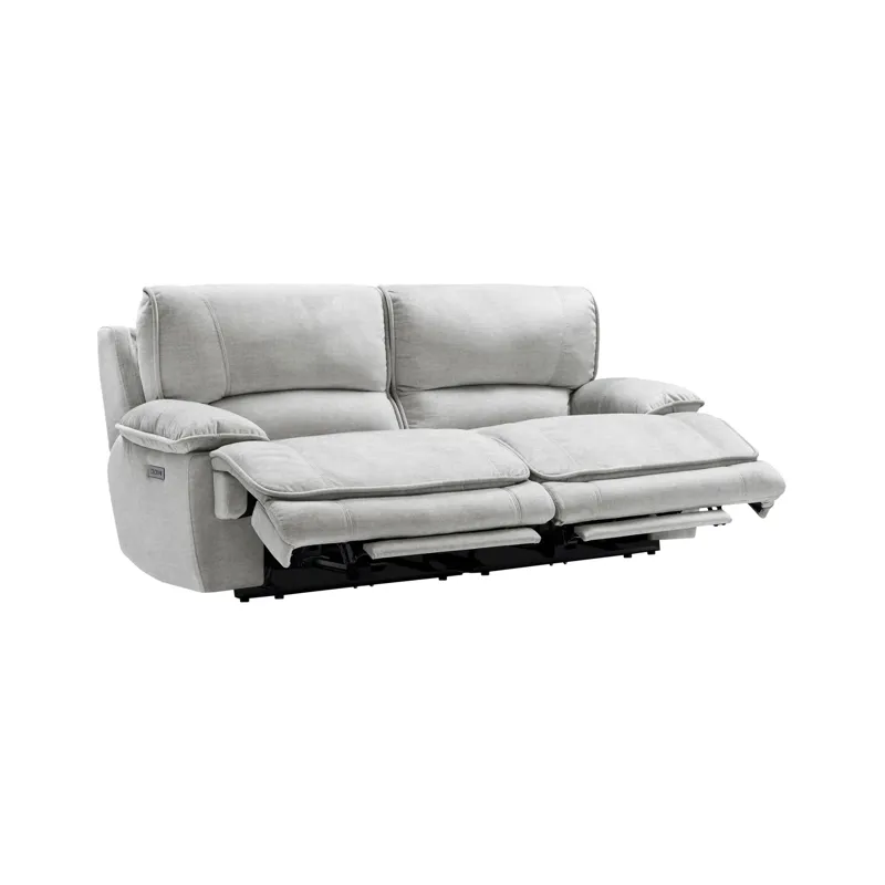 Olsen Silver Power Reclining Loveseat Sectional