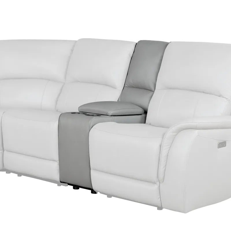 Alexandria Lift-Top Leather Console, Stone