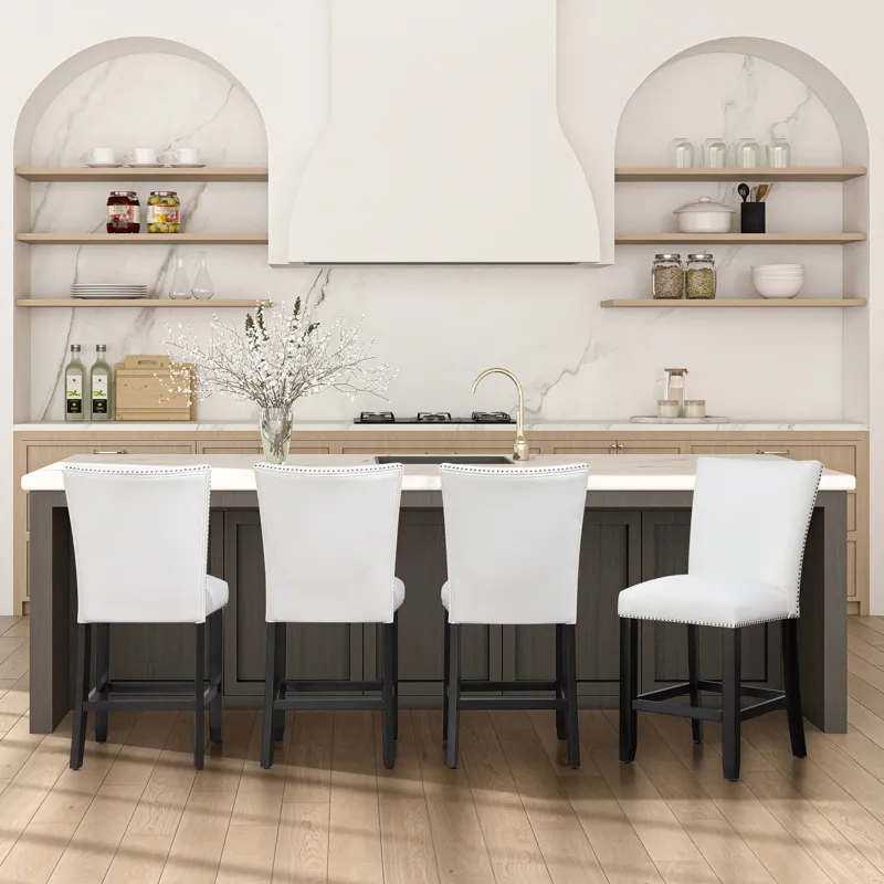 Artemis White Pu Counter Chair