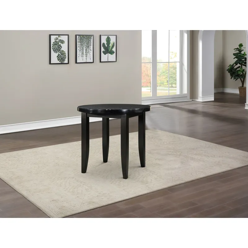Markina Round Black Marble Table