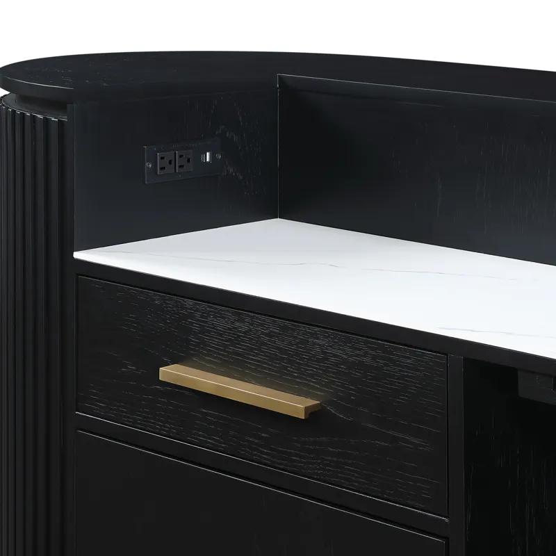 Colvin Black Bar, 68\" X 26\" X 42\"