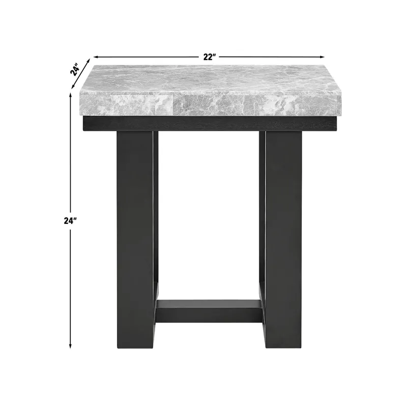 Lucca(Artemis Gray Marble Top End Tabl