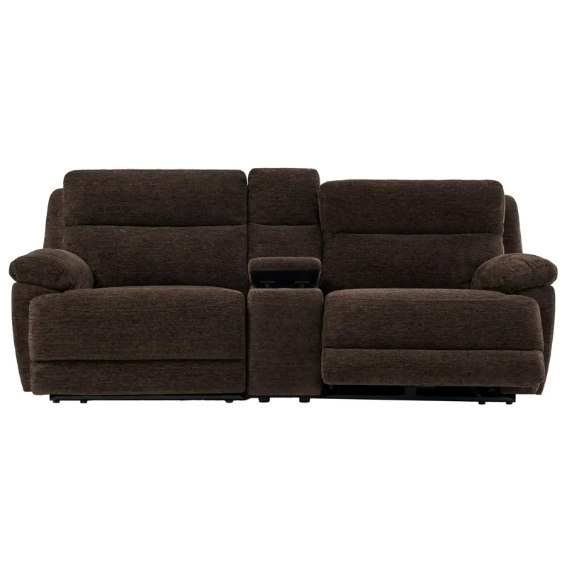 Gatlin Brown Power Reclining Loveseat Sectional