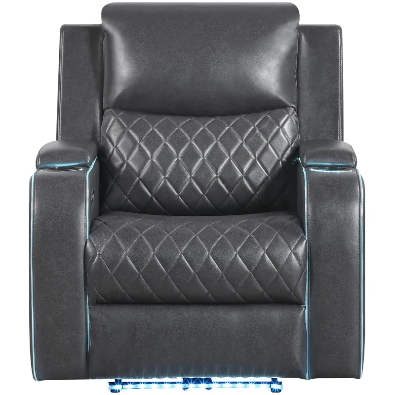 Luna Charcoal Power Recliner