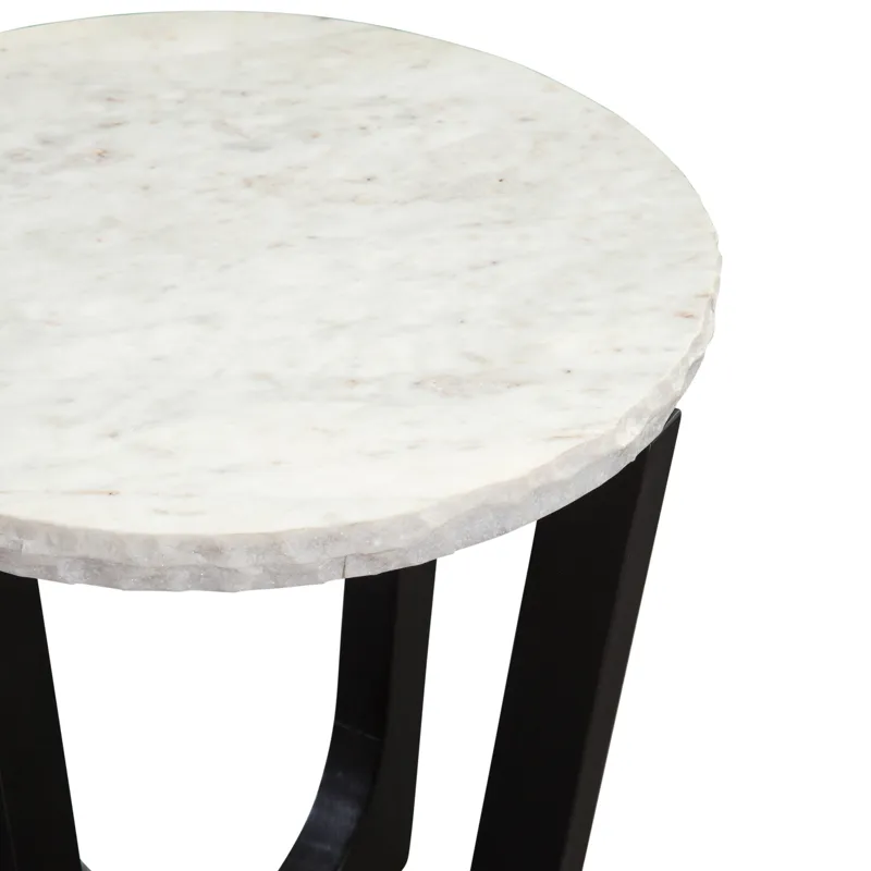 Chrissy White Marble Top End Table