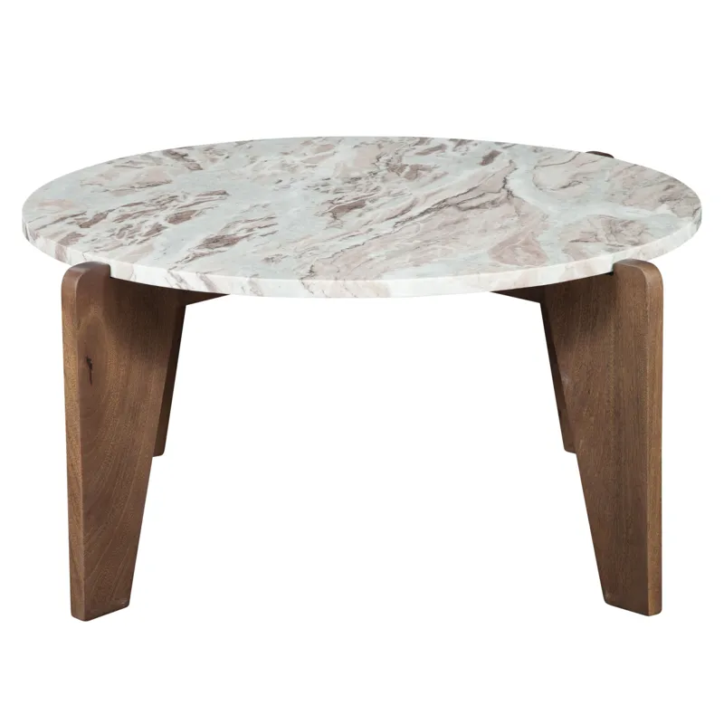 Shavon Brown Marble Top Cocktail Table