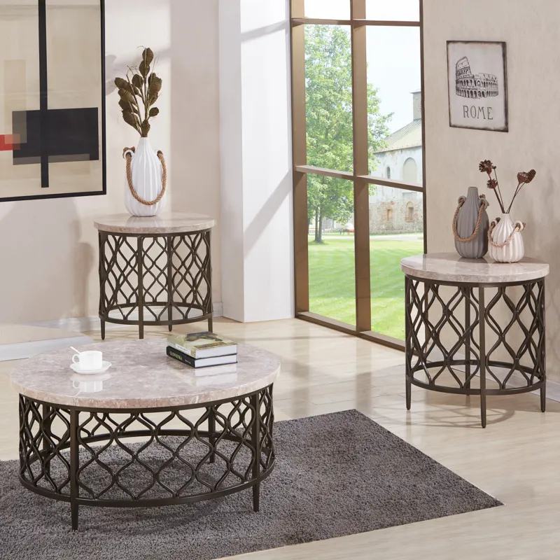 Roland Marble Top End Table Top