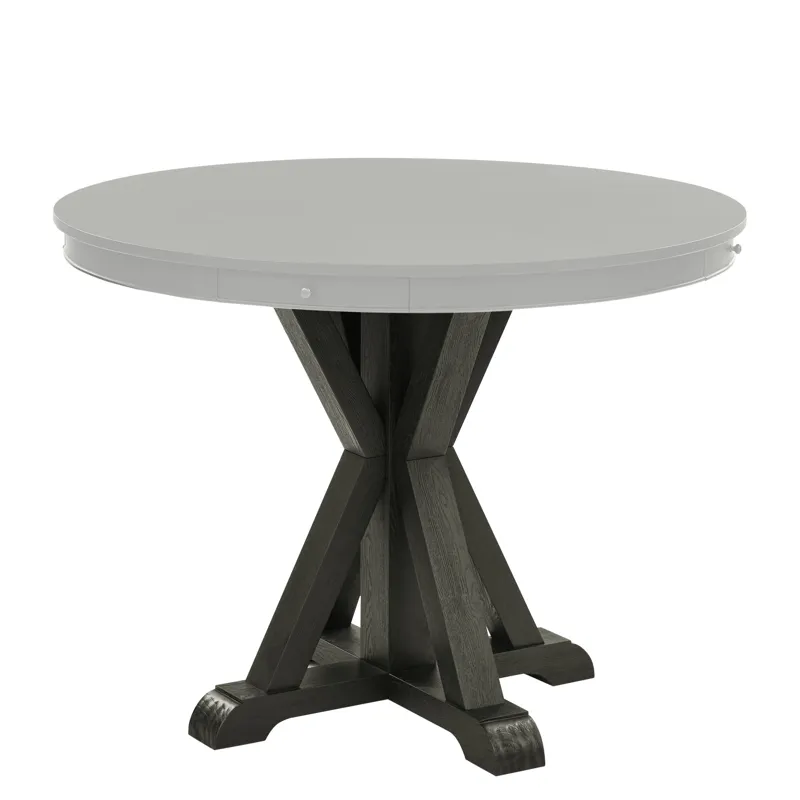 Rylie Counter Trestle Table Base, Black Finish
