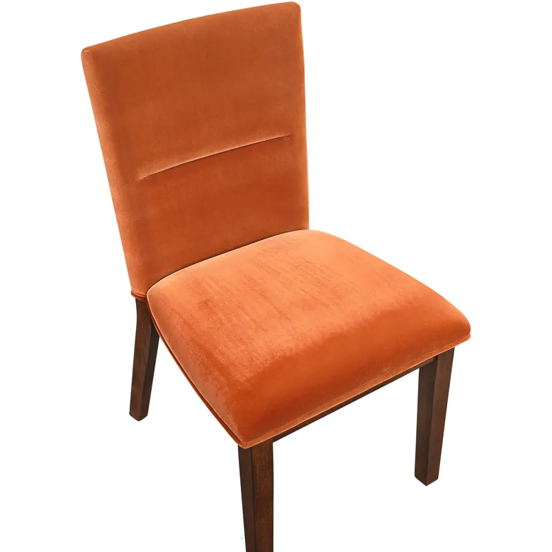 Zen Orange Velvet Side Chair
