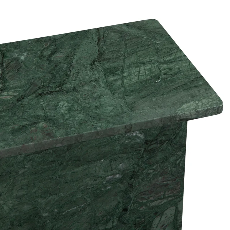 Irma I-Beam Empress Green Marble End Table