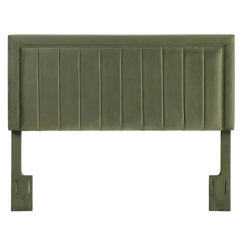 Jade Green Channel Back Queen/Full Headb