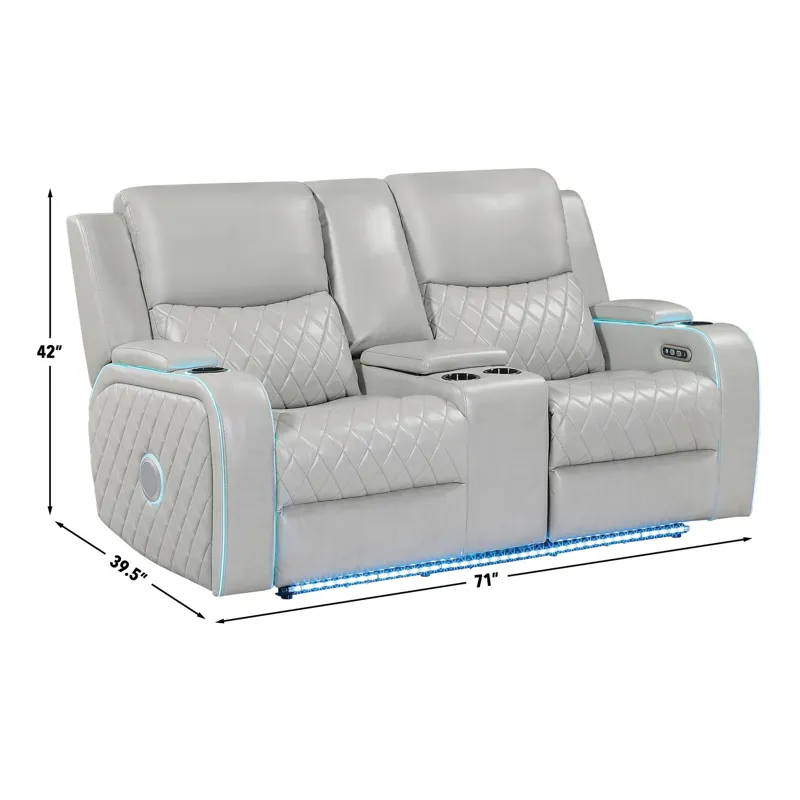 Luna Ice Power Console Loveseat