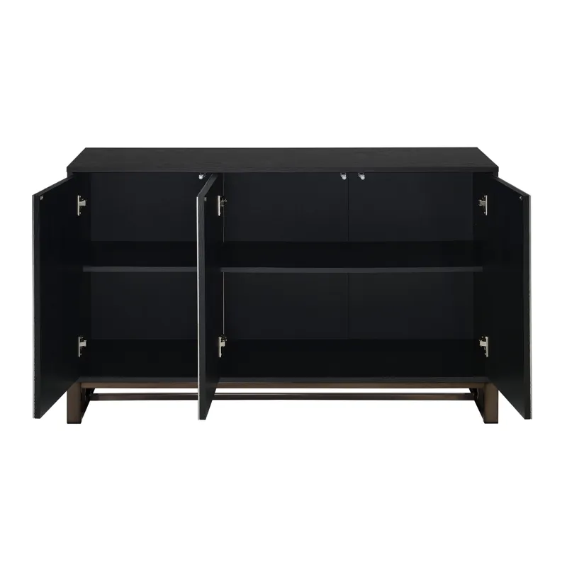 Mazie 3-Door Sideboard W/Pattern Mirror