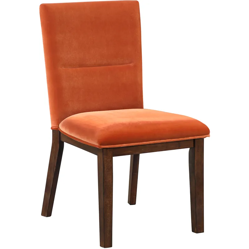 Zen Orange Velvet Side Chair