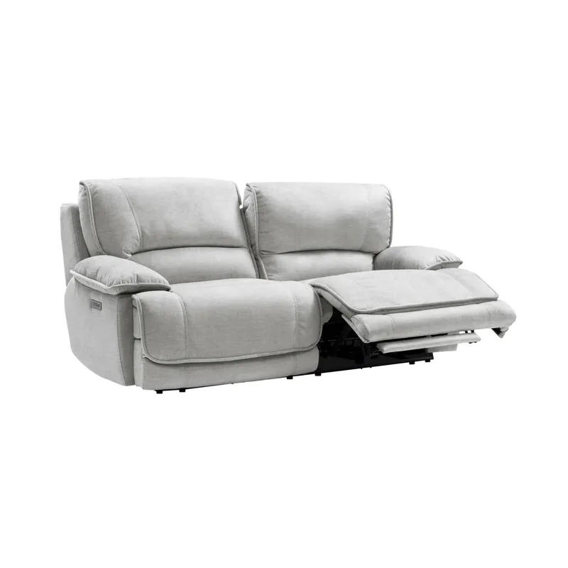 Olsen Silver Power Reclining Loveseat Sectional
