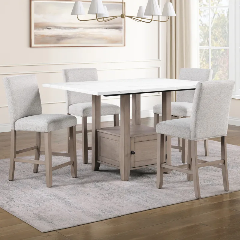 Taylor 5pcs Counter(T And 4s Dining Set