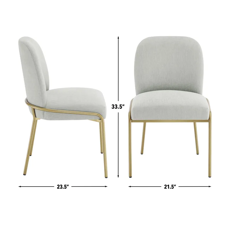 Conrad 5-Piece 48″ Round White Marble Dining Set With Gold Base