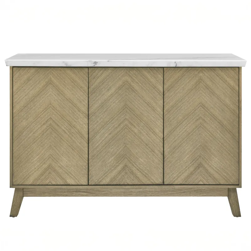 Vida White Marble Top Server