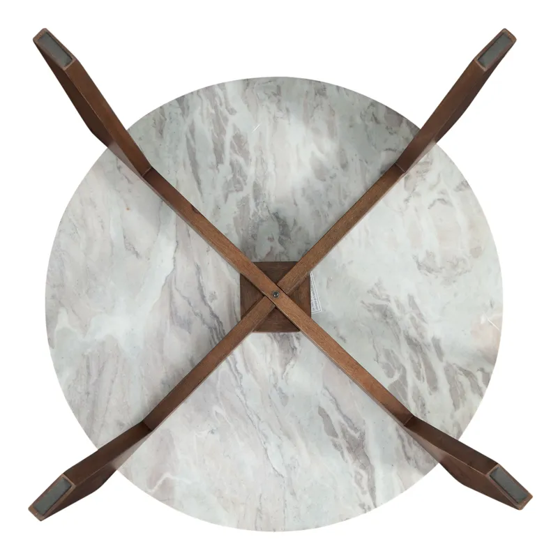 Shavon Brown Marble Top Cocktail Table