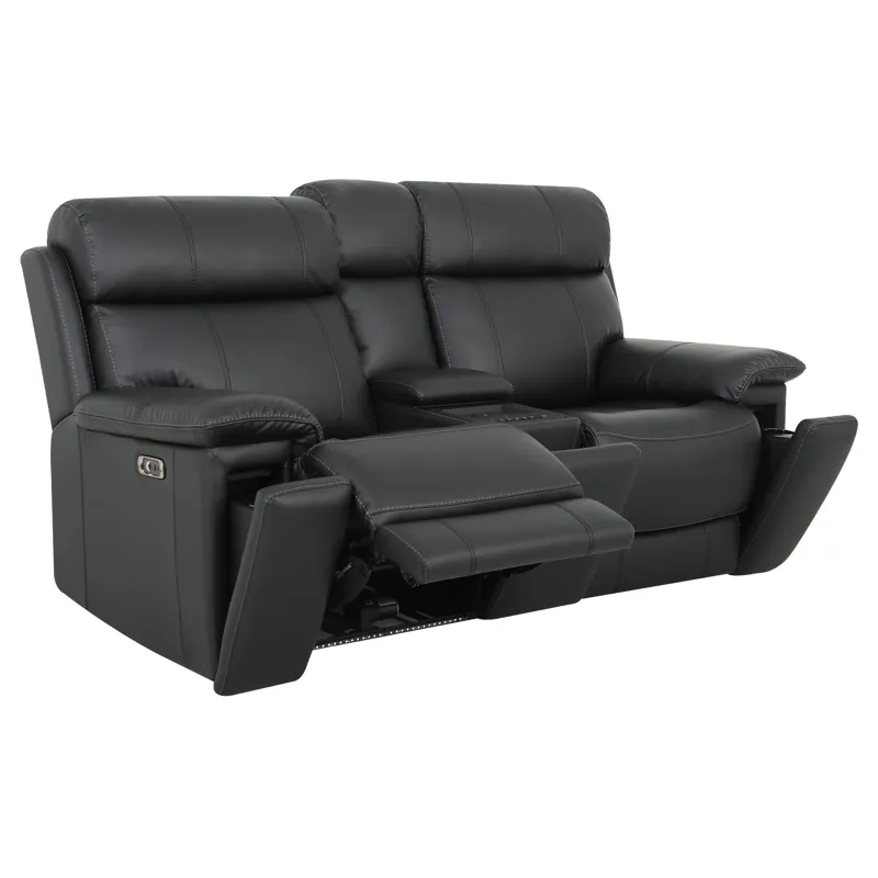Zenith Black Power Console Loveseat