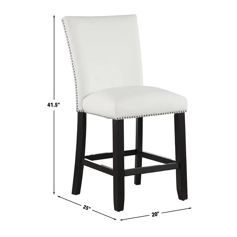 Artemis White Pu Counter Chair