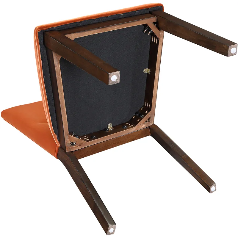 Zen Orange Velvet Side Chair