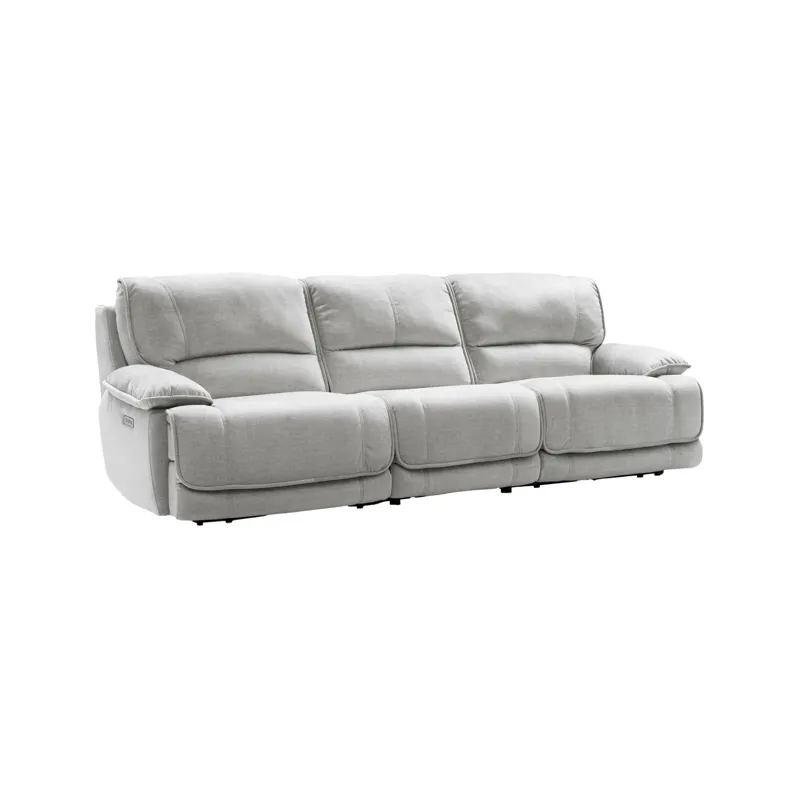 Olson Olsen Silver Power Reclining Sofa Sectional