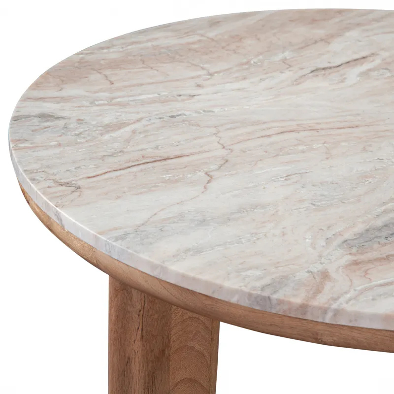 Sidney Brown Marble Top Cocktail Table