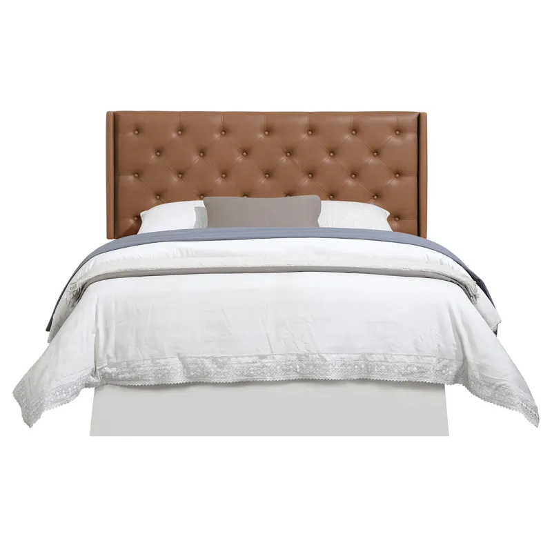 Maria Brown Tufted Pu Queen/Full Headboa