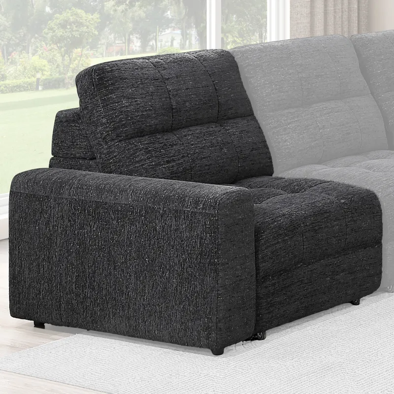 Snyder Black LAF Recliner W Slider