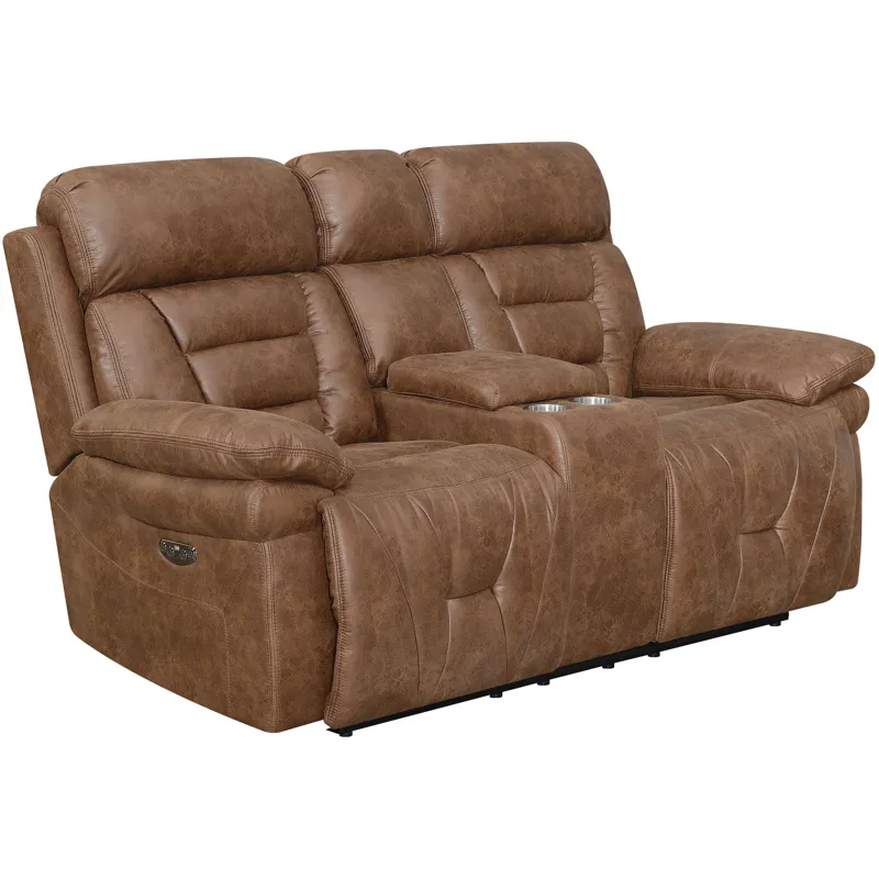 Brock Dual-Power Console Loveseat