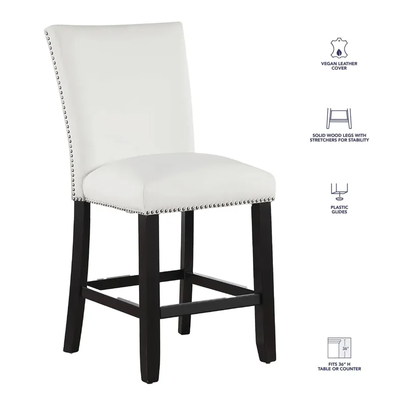 Artemis White Pu Counter Chair