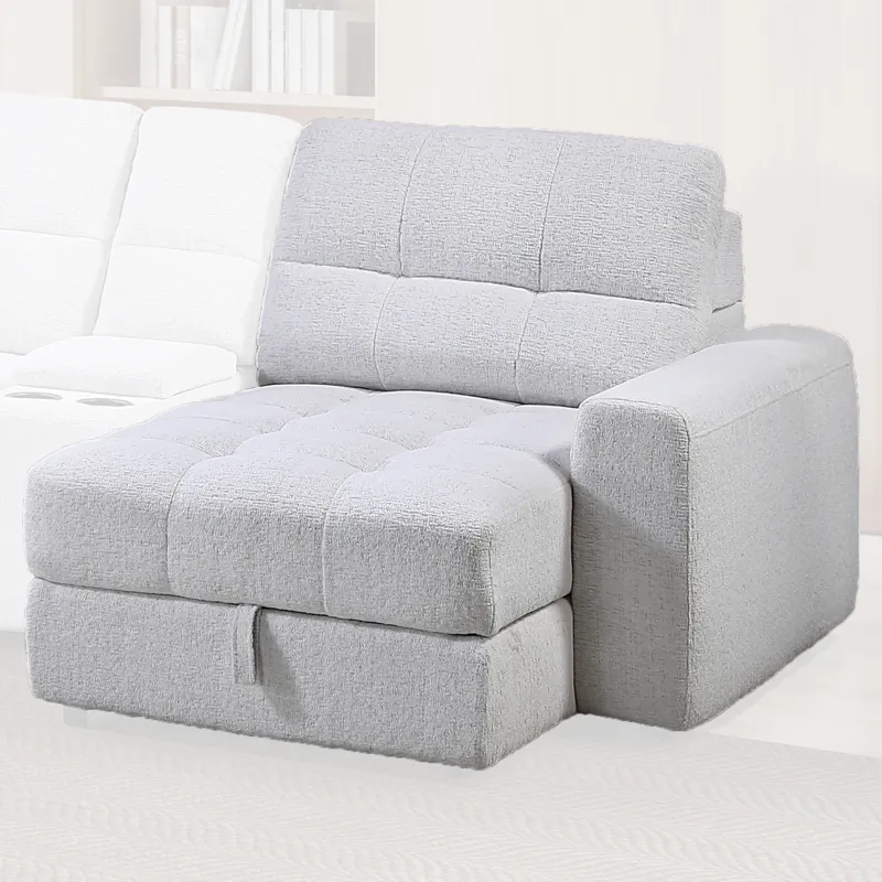 Snyder White RAF Chaise w/ Storage