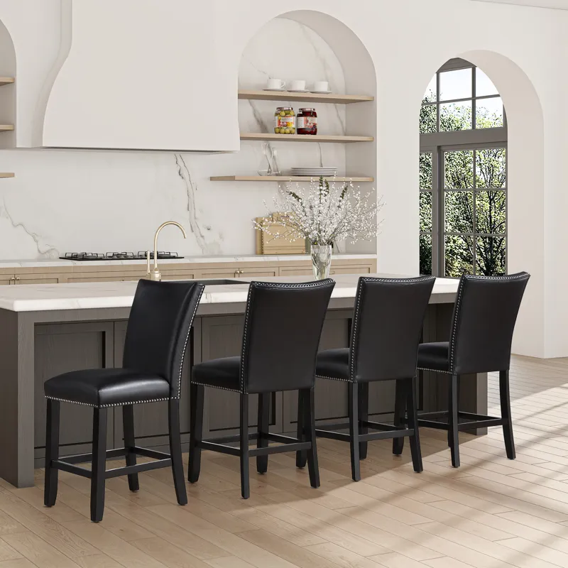 Artemis Black Pu Counter Chair