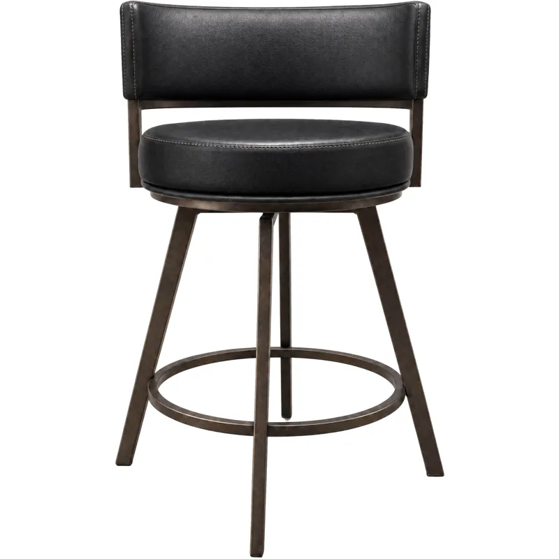 Geno Black Swivel Counter Stool
