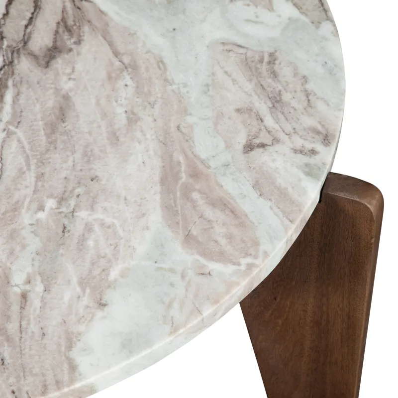 Shavon Brown Marble Top Cocktail Table