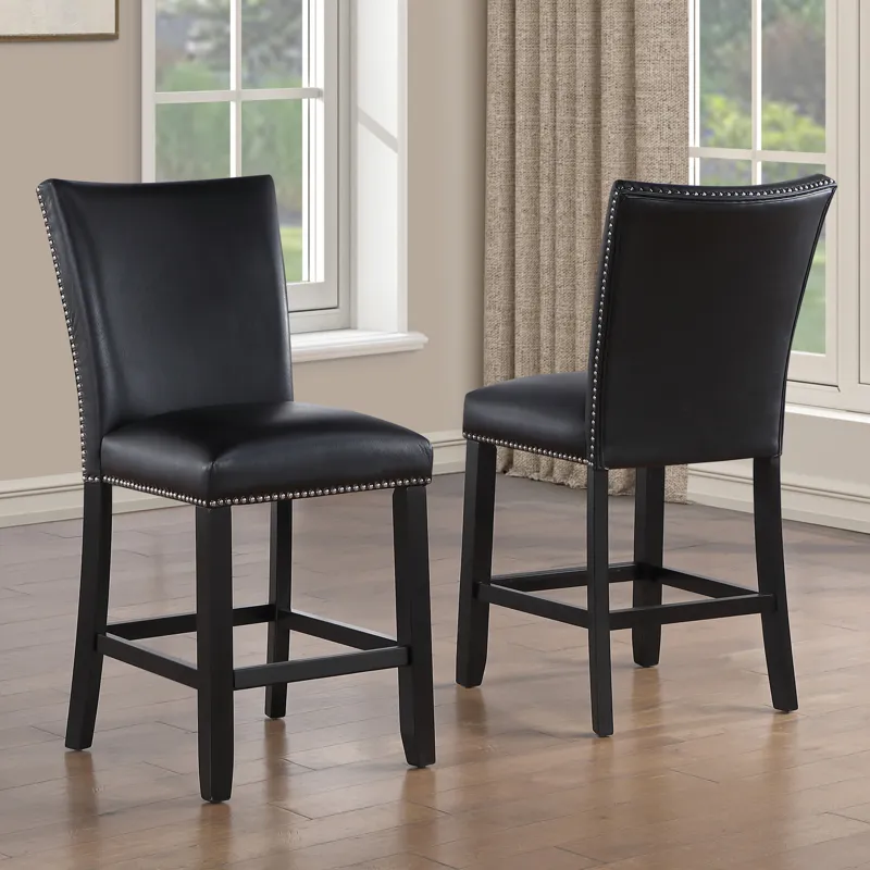 Artemis Black Pu Counter Chair