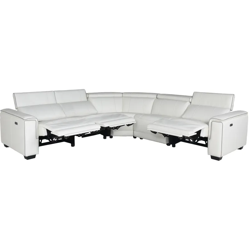 Lorenzo White Dual-Power Armless Recliner