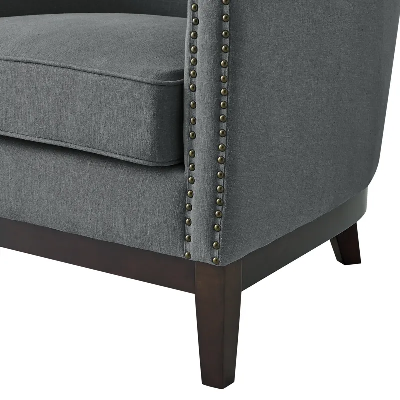 Roswell Linen Accent Chair W/