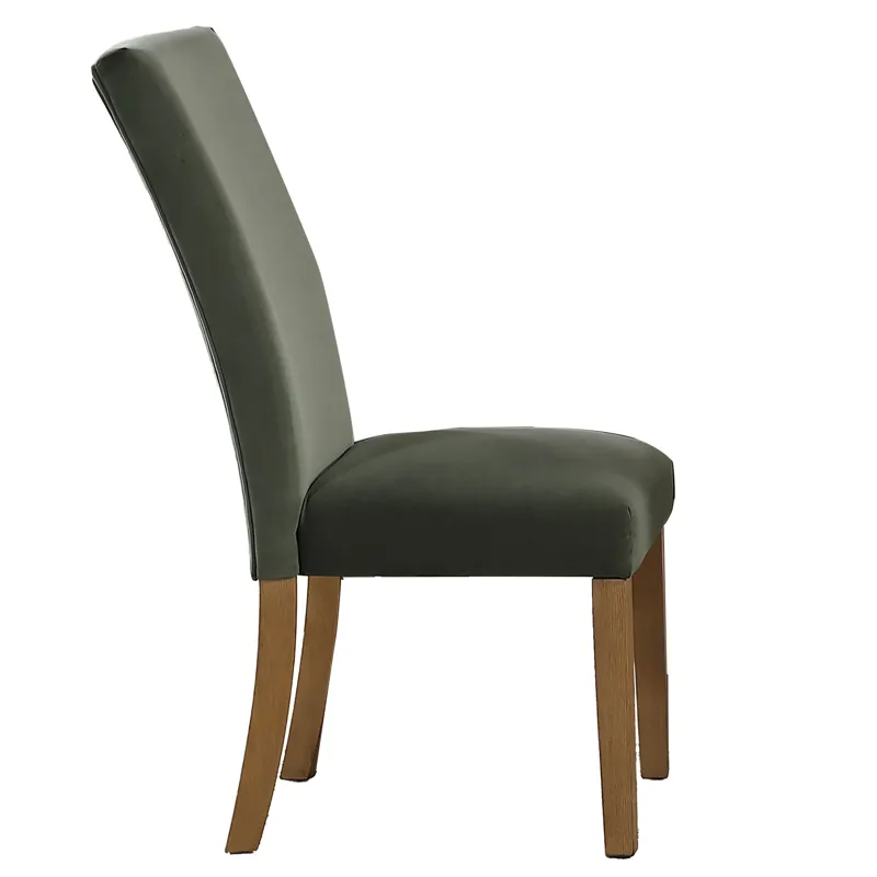 Artemis Chive Green Velvet Side Chair