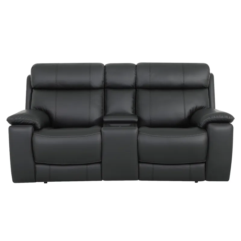 Zenith Black Power Console Loveseat