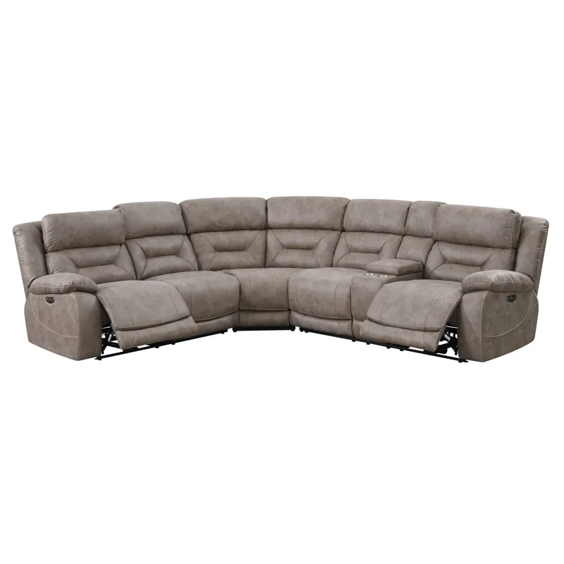 Aria 3-Piece Dual-Power Reclining Sectional, Desert Sand