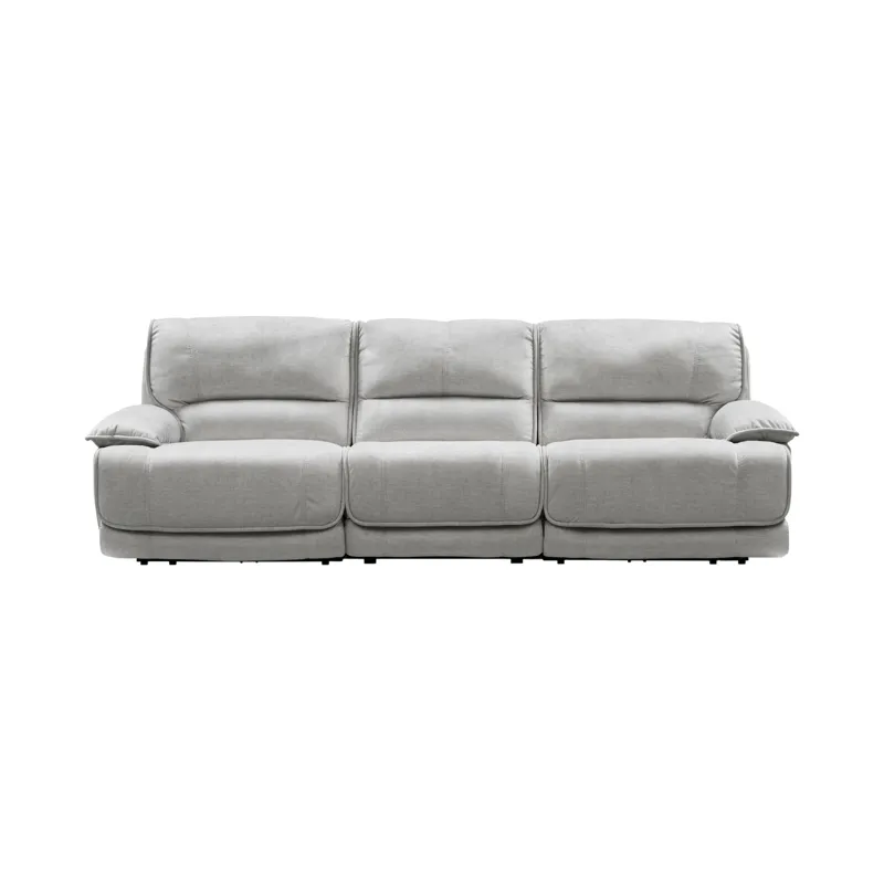 Olson Olsen Silver Power Reclining Sofa Sectional