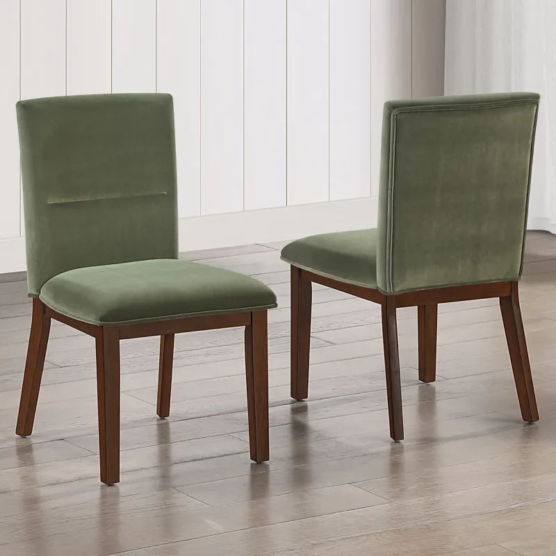 Zen Green Velvet Side Chair