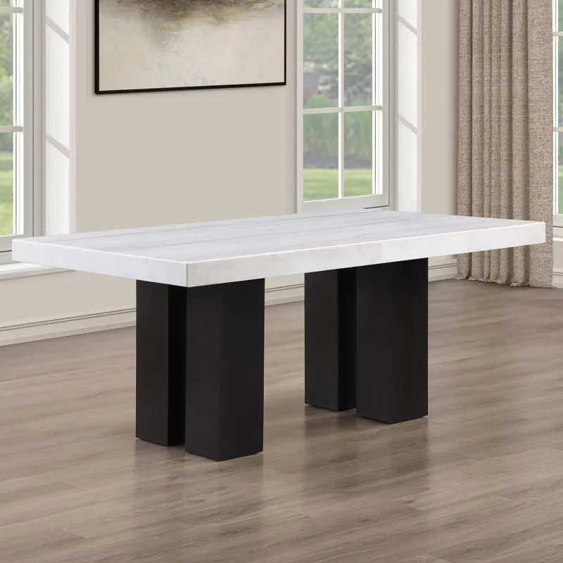 Artemis 70in. White Marble Dining Table,