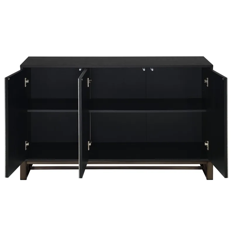 Mazie 3-Door Sideboard W/Pattern Mirror