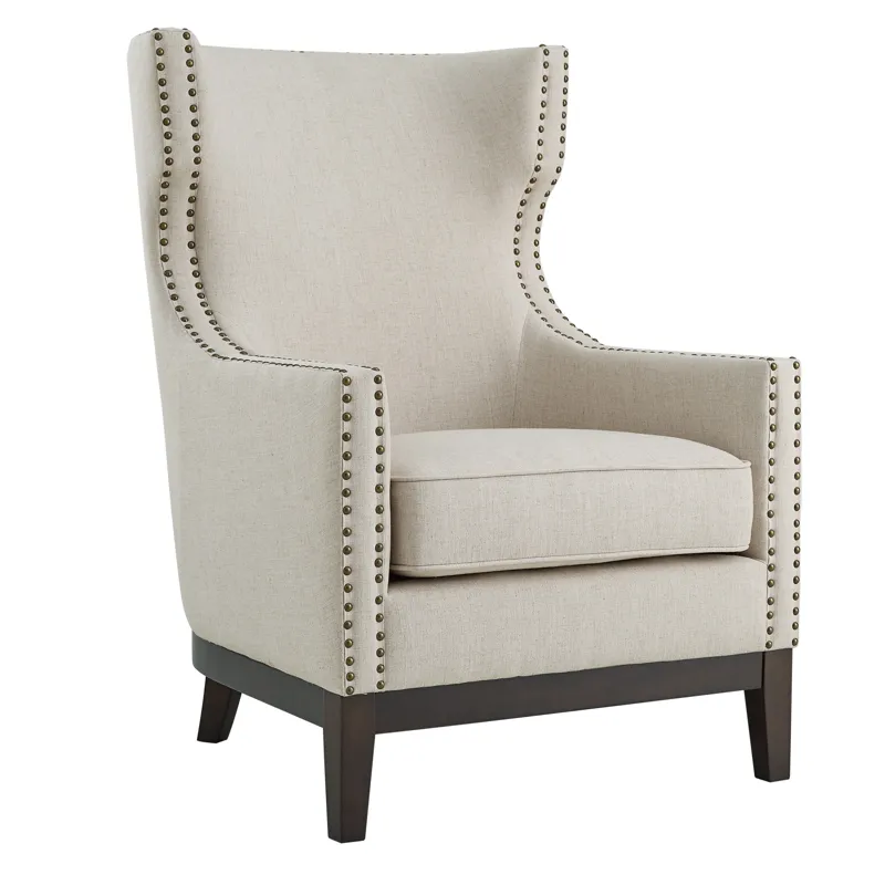 Roswell Linen Accent Chair W/