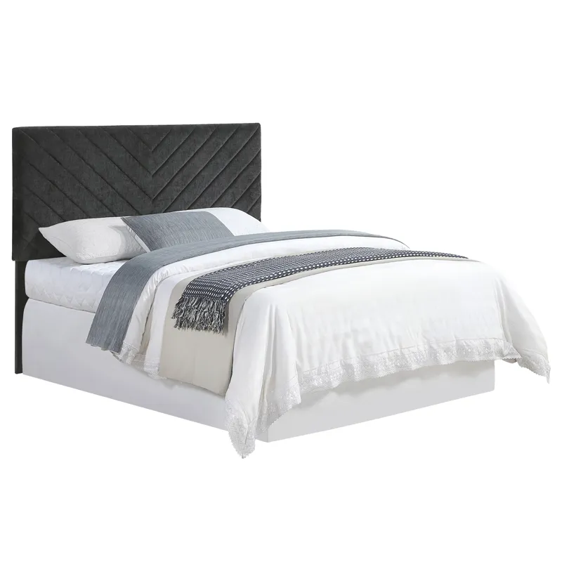 Tara Black Chevron Tufted Queen/Full Hea