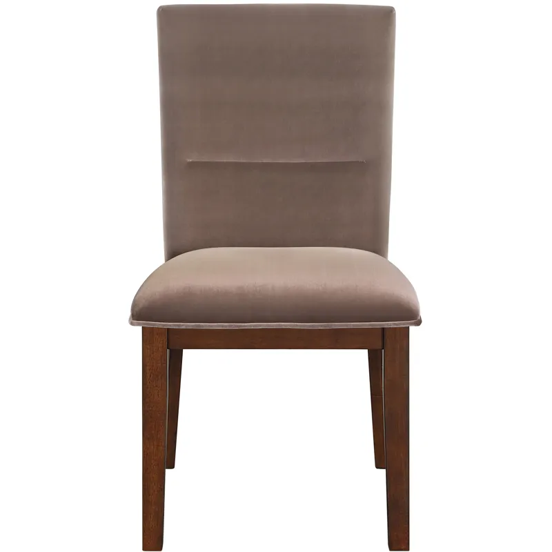 Zen Brown Velvet Side Chair